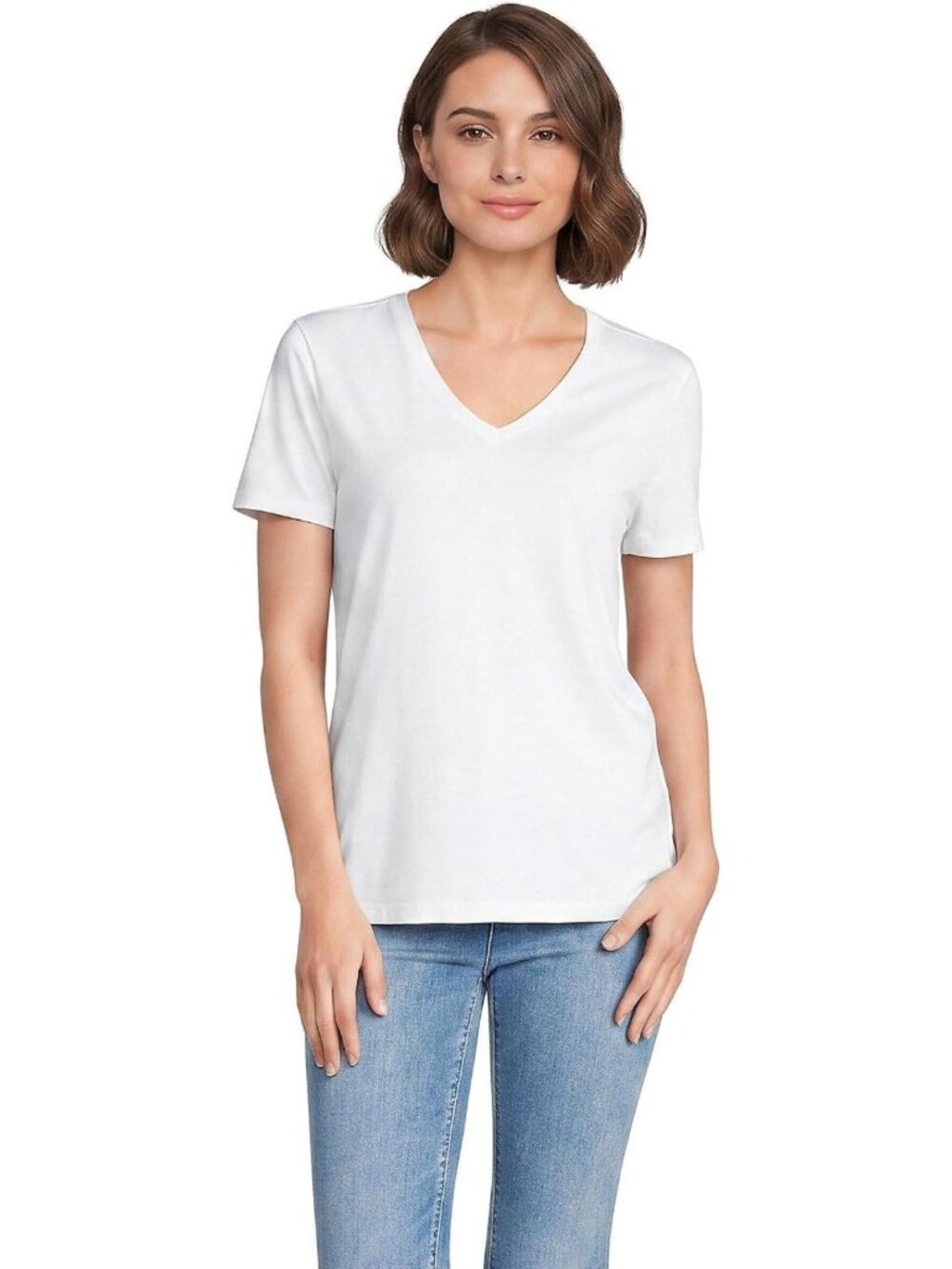 Soft Supima Cotton V-Neck T-Shirt for Women | Casual Everyday Top